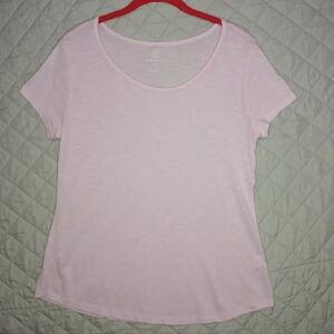 SO Brand Pink Round Neck SolidShort Sleeve Tee Size XL